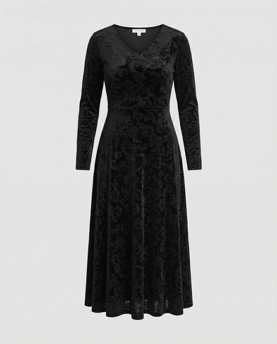 Figurschmeichelndes Ausgestelltes Kleid | R&B