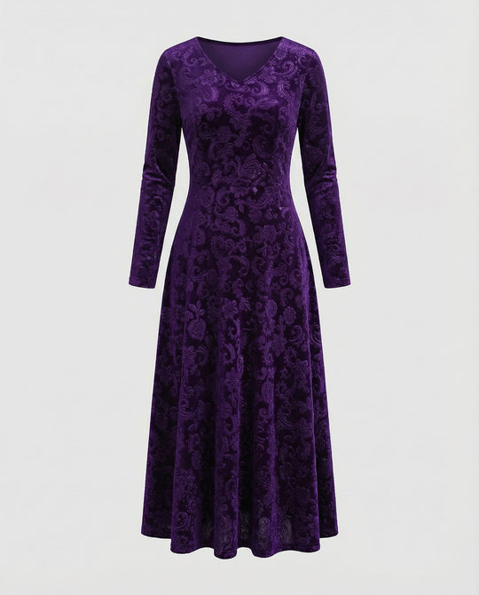 Figurschmeichelndes Ausgestelltes Kleid | R&B