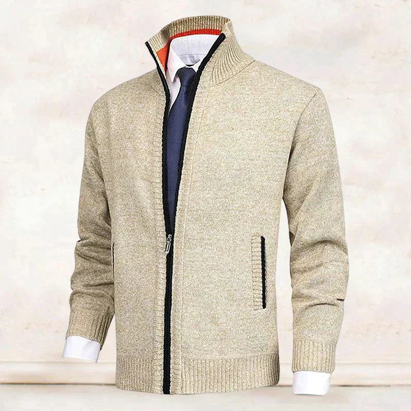 R&B | Strickjacke mit Stehkragen und Reißverschluss