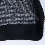 R&B | Eleganter Pullover mit schwarz-weißem Karomuster