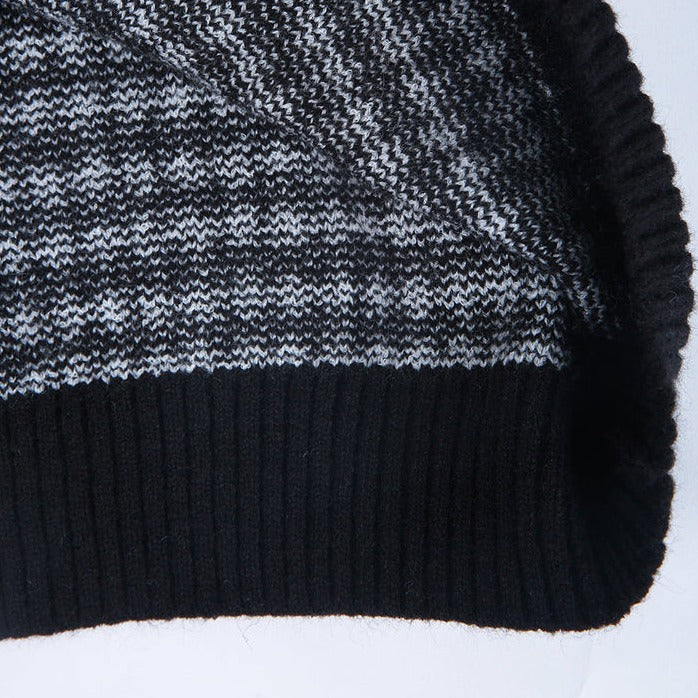 R&B | Eleganter Pullover mit schwarz-weißem Karomuster