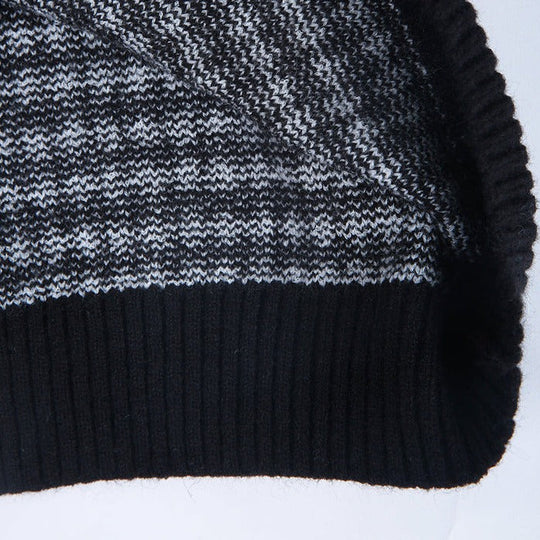 R&B | Eleganter Pullover mit schwarz-weißem Karomuster