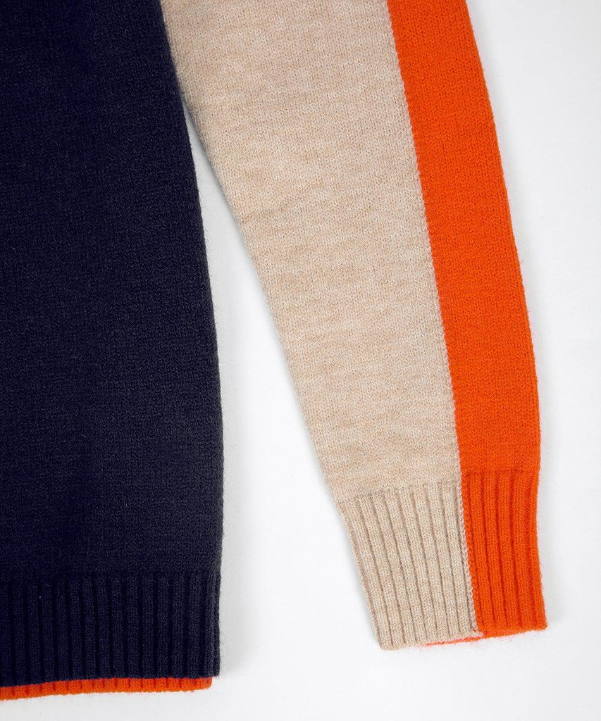 R&B | Pullover mit Farbblock-Design und Modernem Schnitt - Perfekt für Büro und Freizeit