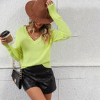 R&B | Einfarbiger Strickpullover mit Bequemer Passform