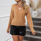 R&B | Einfarbiger Strickpullover mit Bequemer Passform