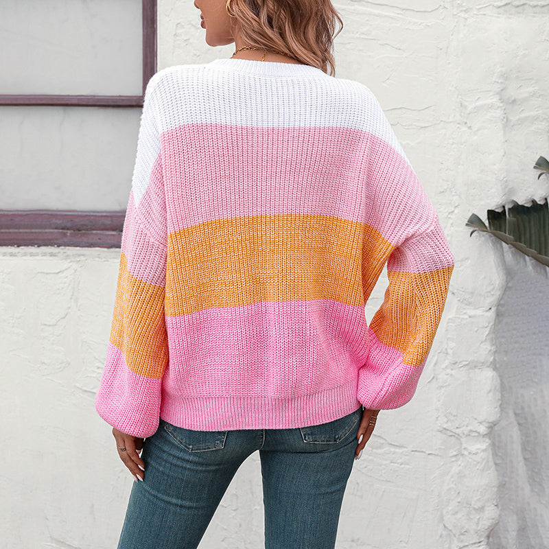 R&B | Strickpullover mit Farbblock