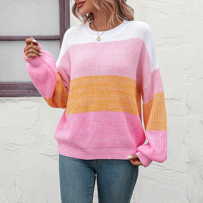 R&B | Strickpullover mit Farbblock