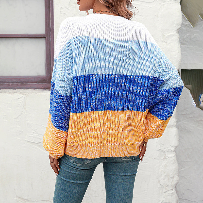 R&B | Strickpullover mit Farbblock