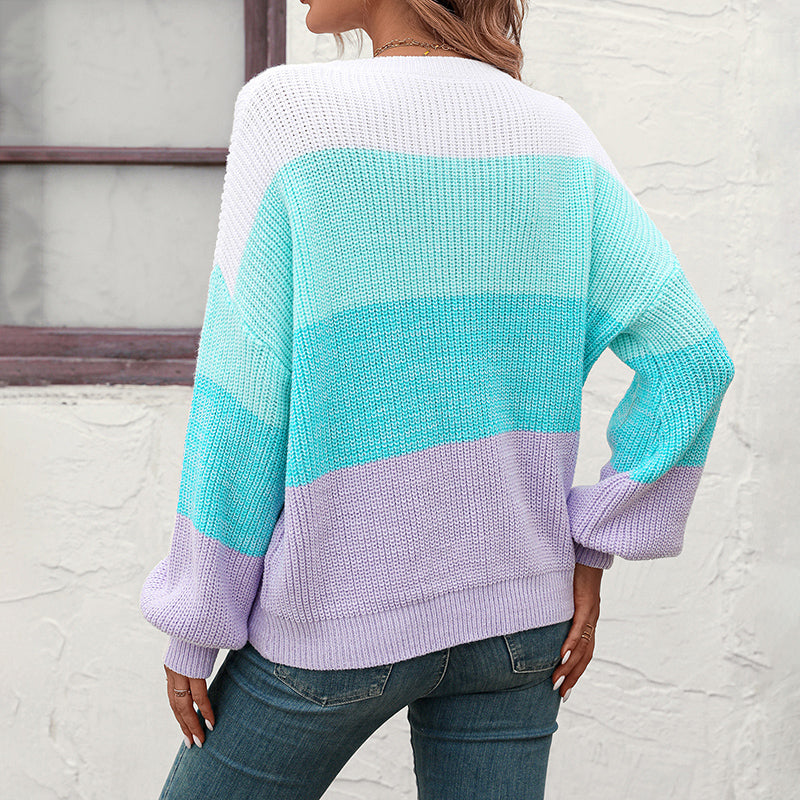 R&B | Strickpullover mit Farbblock