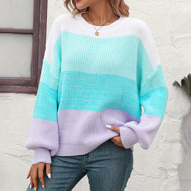 R&B | Strickpullover mit Farbblock