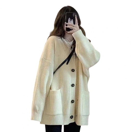 R&B | Damen Freizeit Baumwoll Strickjacke