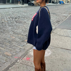 R&B | Strickpullover Amerikanische Flagge