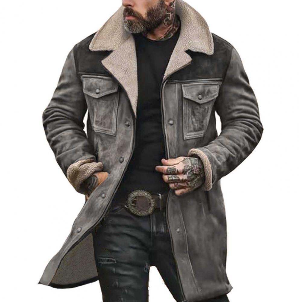 Herren Teddyfellteppich-Mantel R&B