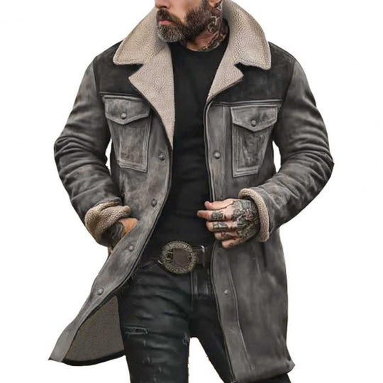 Herren Teddyfellteppich-Mantel R&B