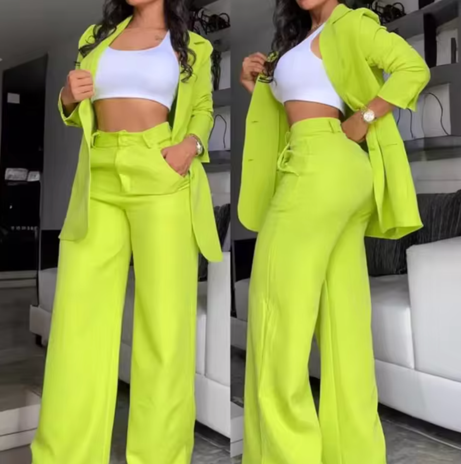 Heidi-Mode | Langärmlige Blazer- und Hosen-Set