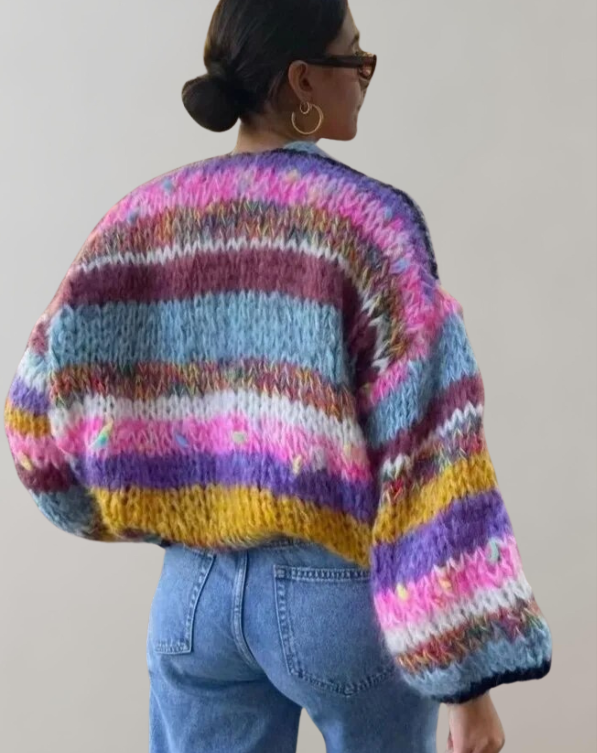 R&B | Übergroße und Bunte Strickjacke