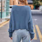 R&B | Kabelstrickpullover mit Lochmuster Acryl