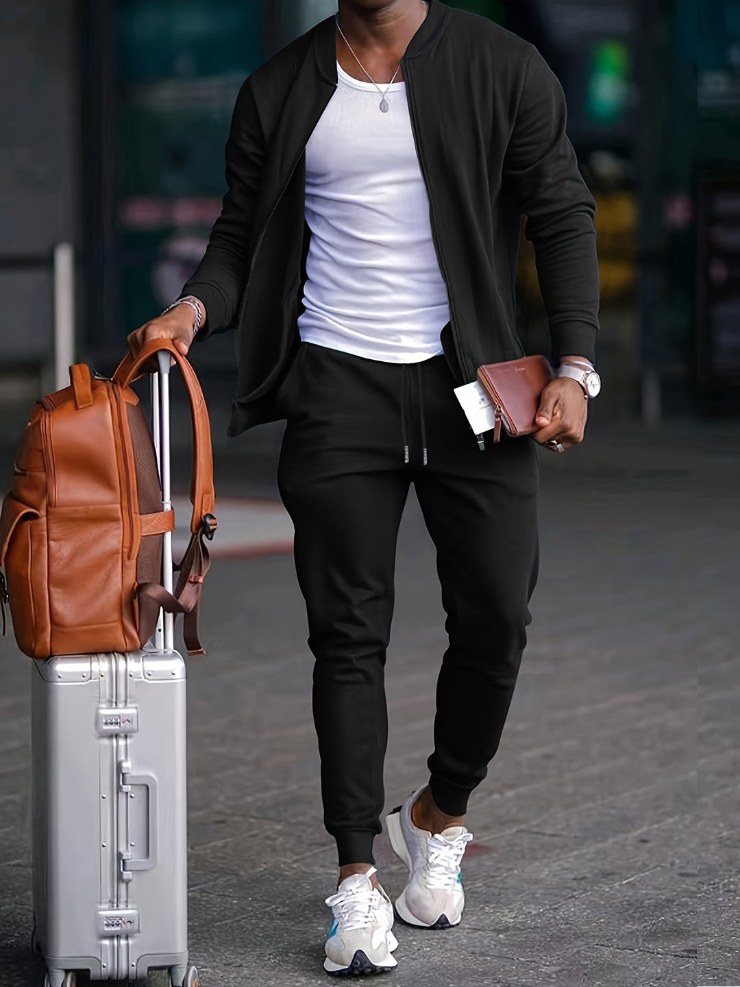 R&B | Herren Lässig Zweiteiliges Reise Satz für Männer Bequem
