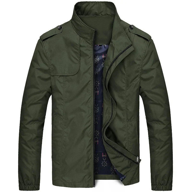 R&B | Cargo-Jacke Reguläre Schnitt Leicht und Strapazierfähig Hoher Kragen Klapptaschen