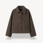 R&B | Damen Braune Oversized Kurze Jacke