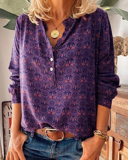 R&B | Bluse mit Vintage Print