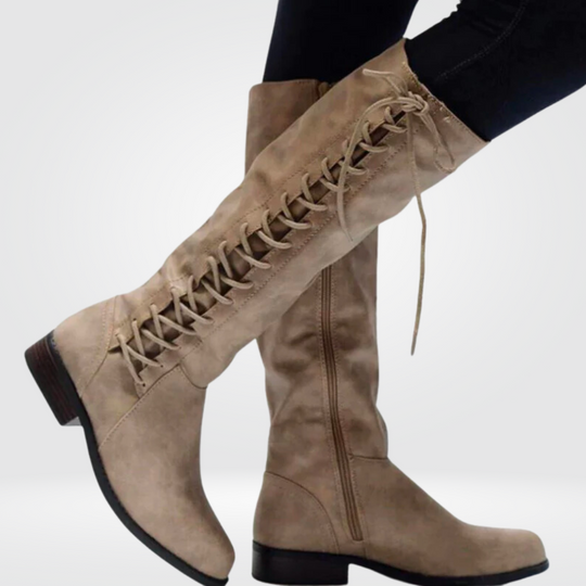 Damen Stiefel Hoch Bequem und Atmungsaktiv Textil R&B