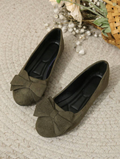 Presley | Flache Slip-on-Schuhe mit Schleife und runder Zehenpartie