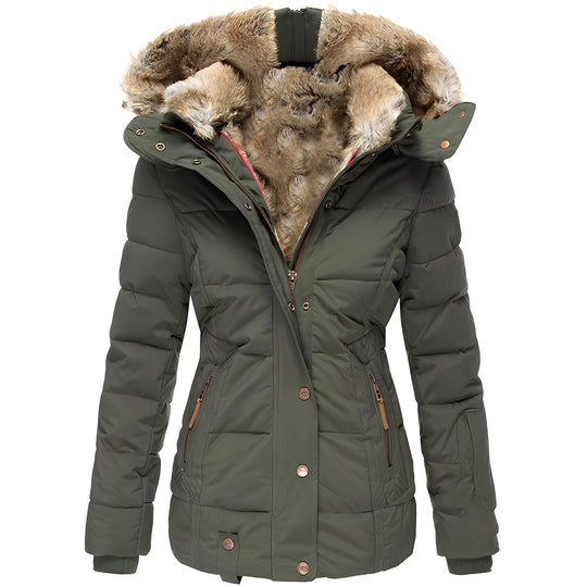 R&B | Stilvolles schlankes Jacket mit Fellkragen für Frauen