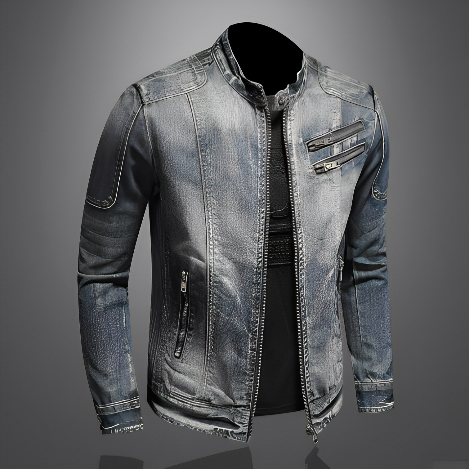 R&B | Stylische Jeansjacke mit Taschen für Männer