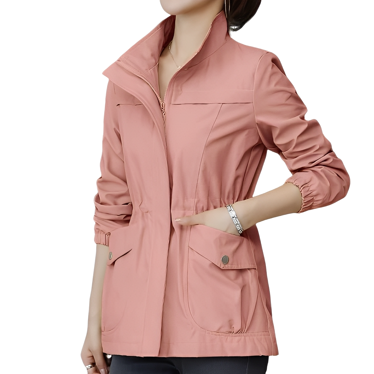 R&B | Trendige Damenjacke mit verstellbarer Taille