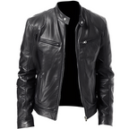R&B | Lässige, figurbetonte Lederjacke für Männer