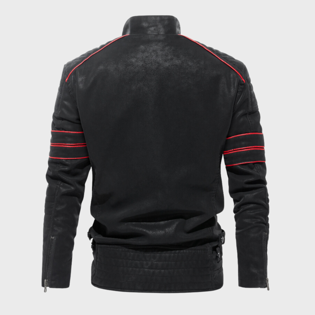 R&B | Herren Dick Gepolstertes Lederjacke
