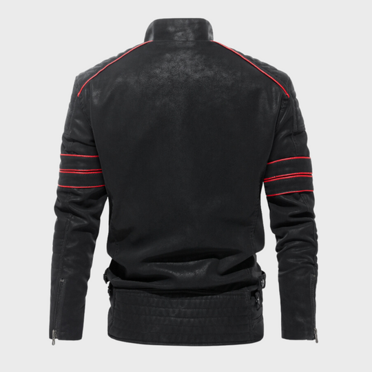 R&B | Herren Dick Gepolstertes Lederjacke