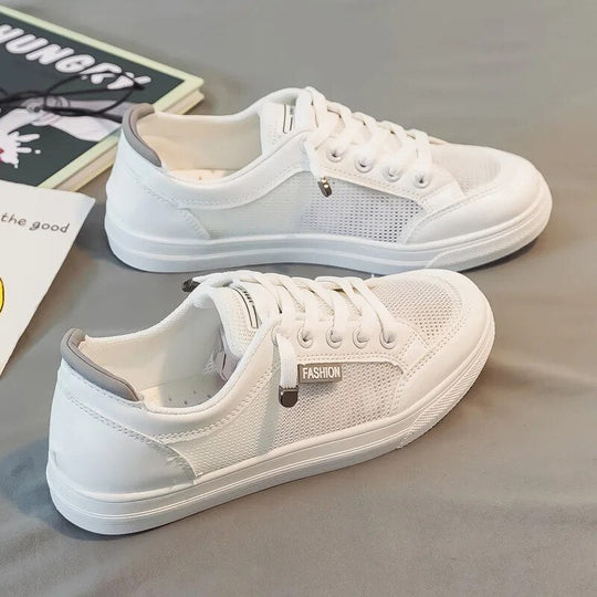 Weiße DamenSneaker mit Mesh-Obermaterial – Elena R&B