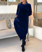 R&B | Elegantes Samtkleid mit Bauchabdeckung