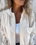 R&B | Bequeme Damen-Cordjacke mit Kapuze