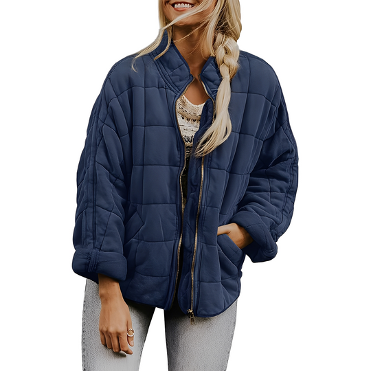 R&B | Frauenjacke mit leicht gestepptem Muster und Taschen