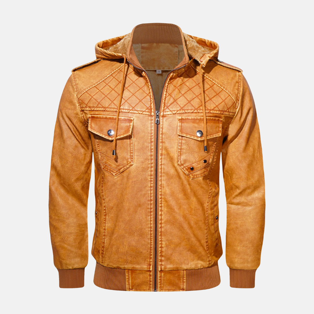 R&B | Hooded Lederjacke