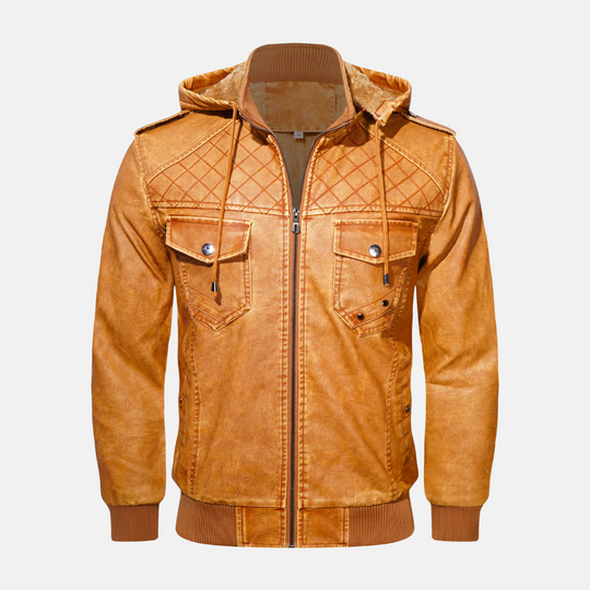 R&B | Hooded Lederjacke