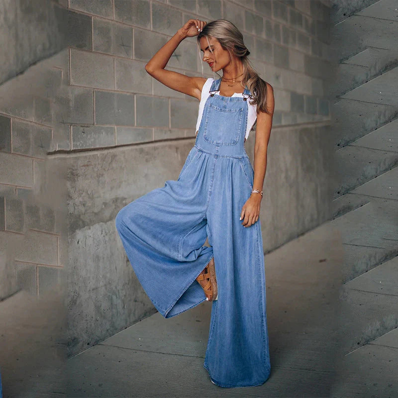 R&B | Armelloser Trendiger Denim-Overall für Damen