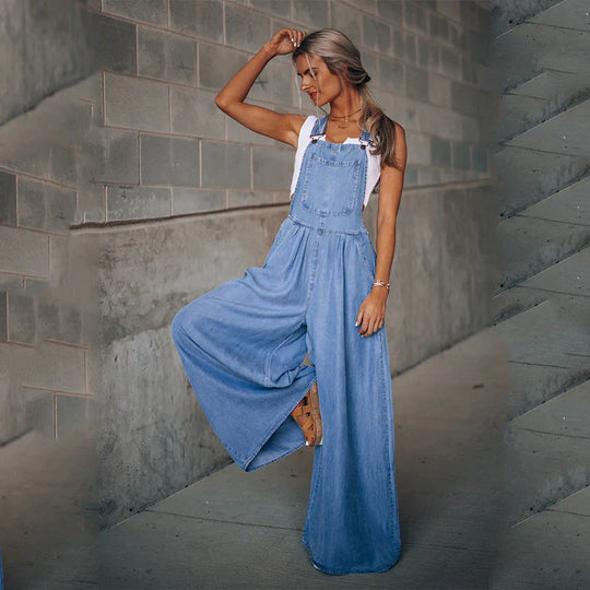 R&B | Armelloser Trendiger Denim-Overall für Damen