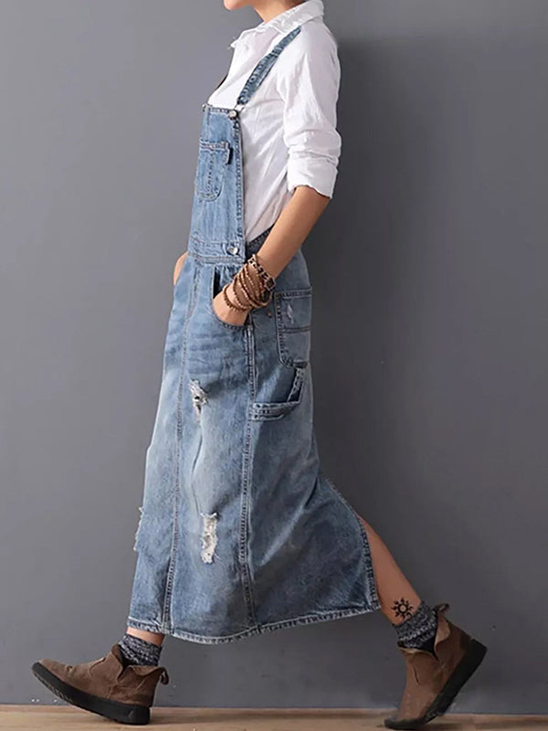 R&B | Lässiges Denim Latzkleid
