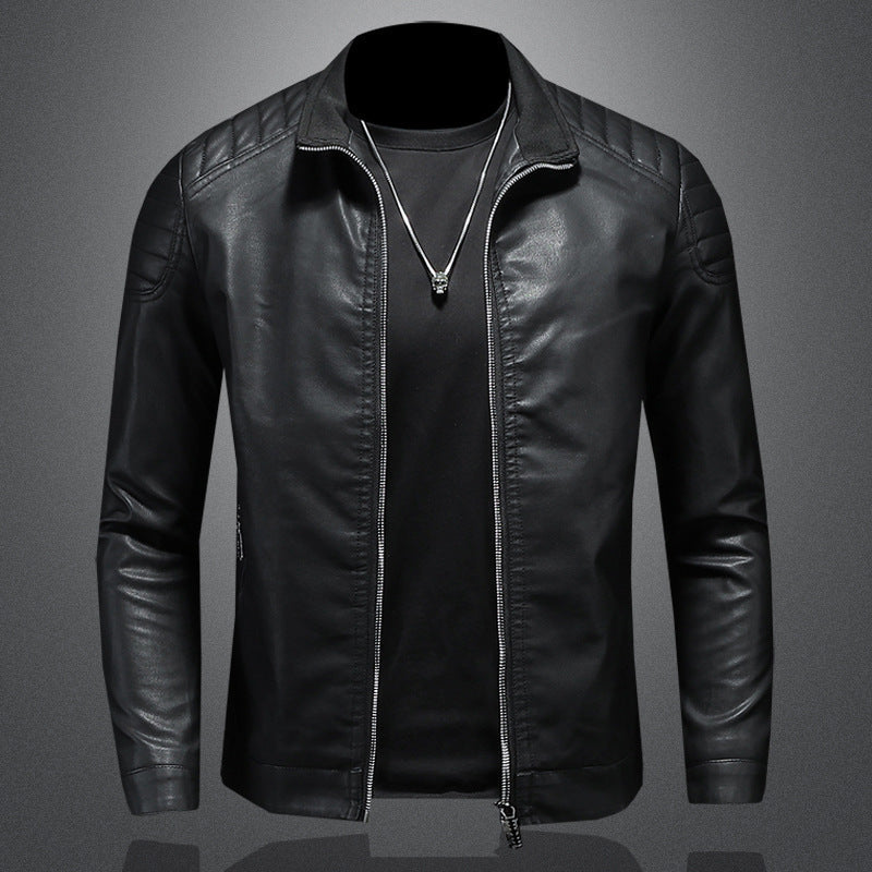 R&B | Stylische, Slim Fit Lederjacke für Männer