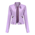 R&B | Trendige Damenlederjacke mit Kragen