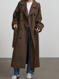 Damen zeitloser Trenchcoat aus hochwertigem Material mit gR&Bundenem Gürtel R&B
