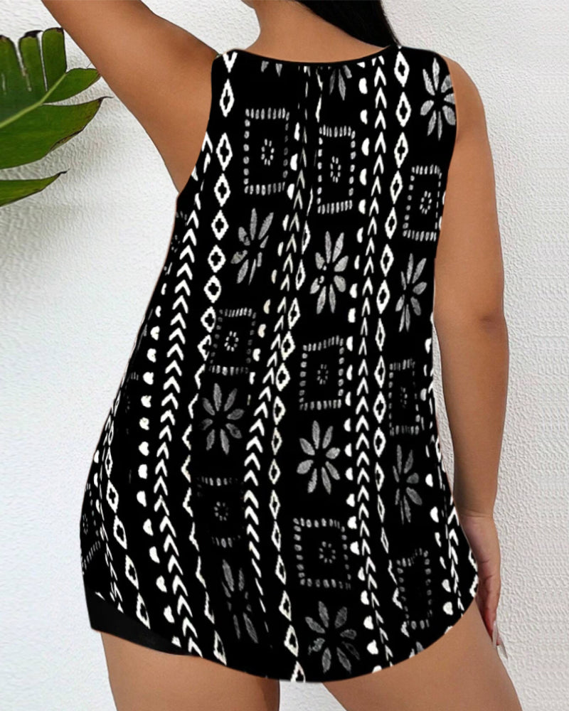 R&B | Gedrucktes Zweiteiliges Tankini