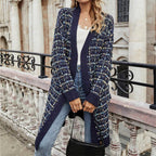 R&B | Farbiger Langer Cardigan Polyester Warm, Bequem
