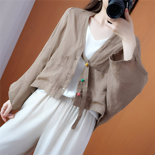 R&B | Locker kurzer Cardigan mit Taschen