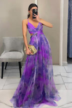 R&B | Enchant My Love Print Maxi Kleid