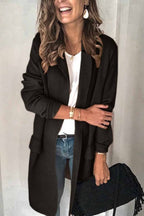 R&B | Einfarbiger Blazer Mit Langen Ärmeln